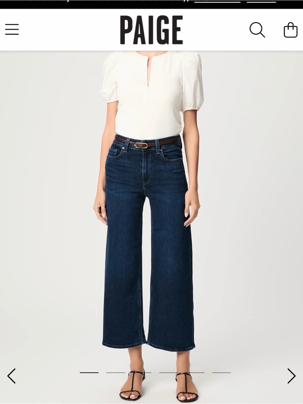 Paige- Anessa Wide Leg Jeans - Picture 7 of 7